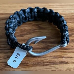 Fishing hook braided bracelet